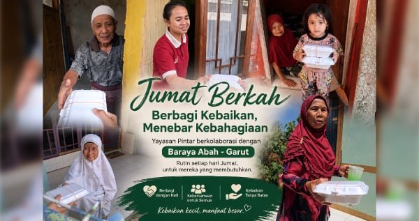Jumat Berkah, Tradisi Berbagi Yayasan Pintar Bersama Baraya Abah Garut